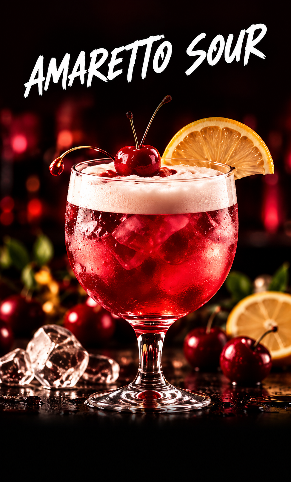 Amaretto Sour cocktail artwork