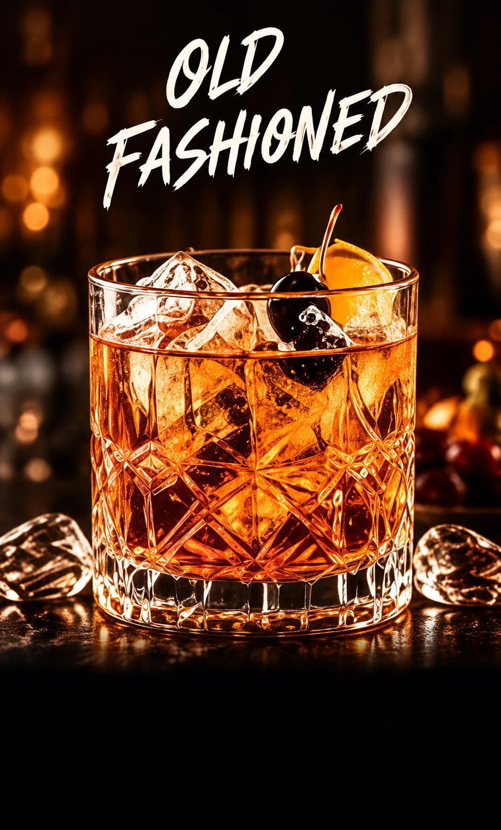 Old Fashioned cocktail artwork
